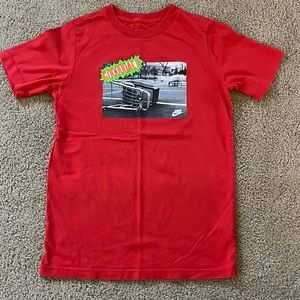 Boys Red Nike T-Shirt